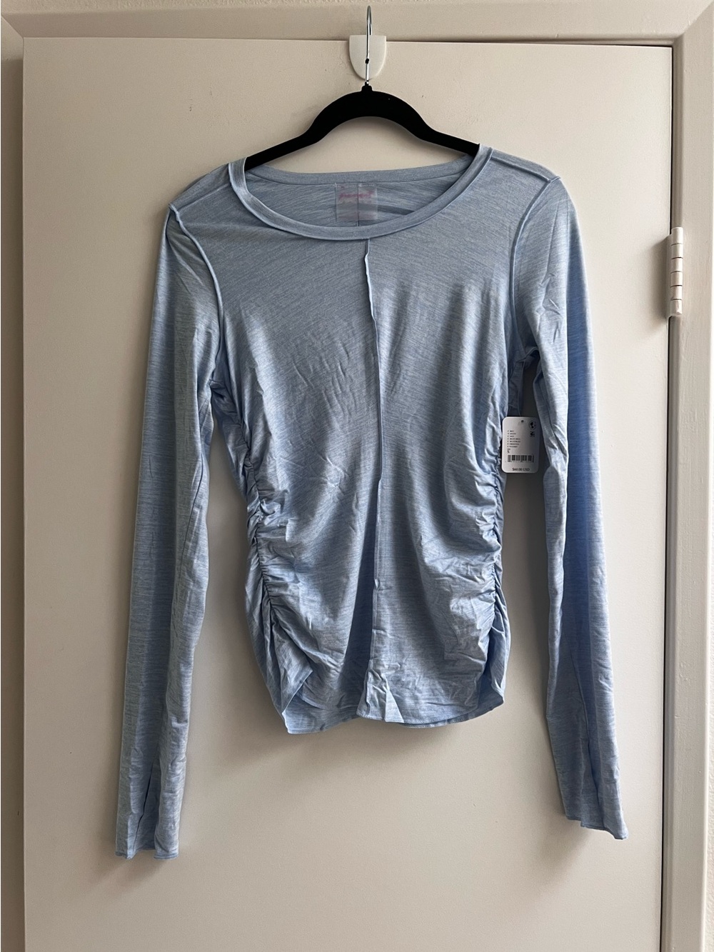 NWT Free People x hatch Right on Run long sleeve layer blue